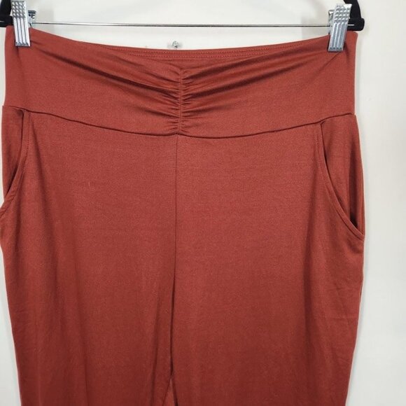 Shiela Rose Scrunch front Jersey Joggers in Rust Red -‎ Size XL - Picture 2 of 7